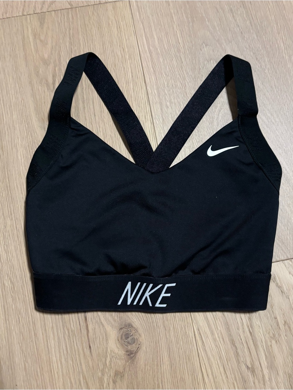 Nike Women’s Sports Bra, Dri-Fit, Black, Size Medium